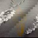 Mid Century Modern Sterling Silver Necklace and Cherub Angel Pendant