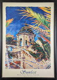 Framed Florida Sunfest 2001 Jim Gerard Holehouse Poster Print