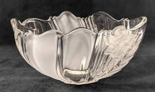 Vintage Orchid Satin Bowl Clear Frosted