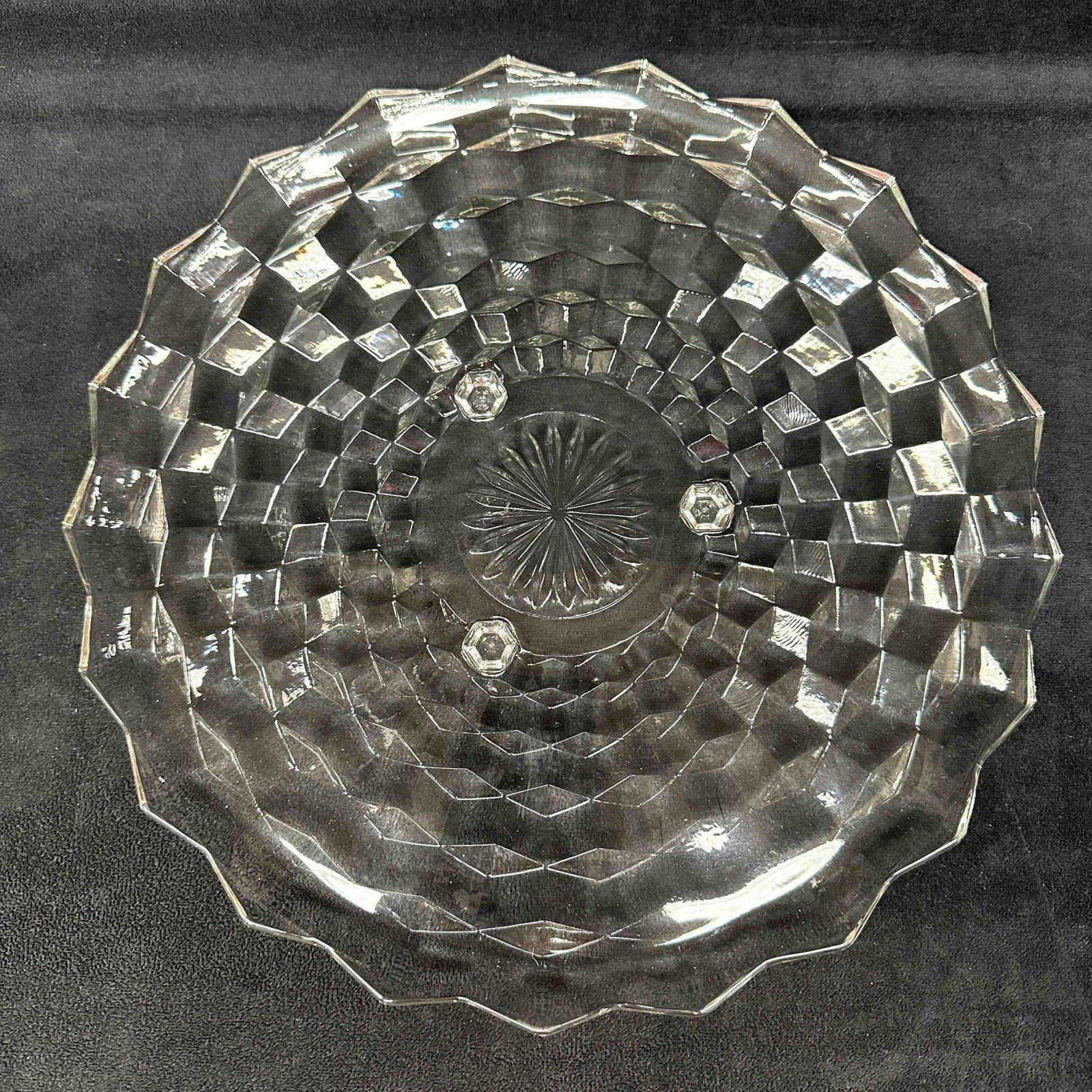 Fostoria American Glass Clear Footed Cake Serving Plate Stem 2056 (1 of 7)