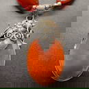 Merav Indonesia 925 Sterling Carnelian Gemstone Necklace and Pendant