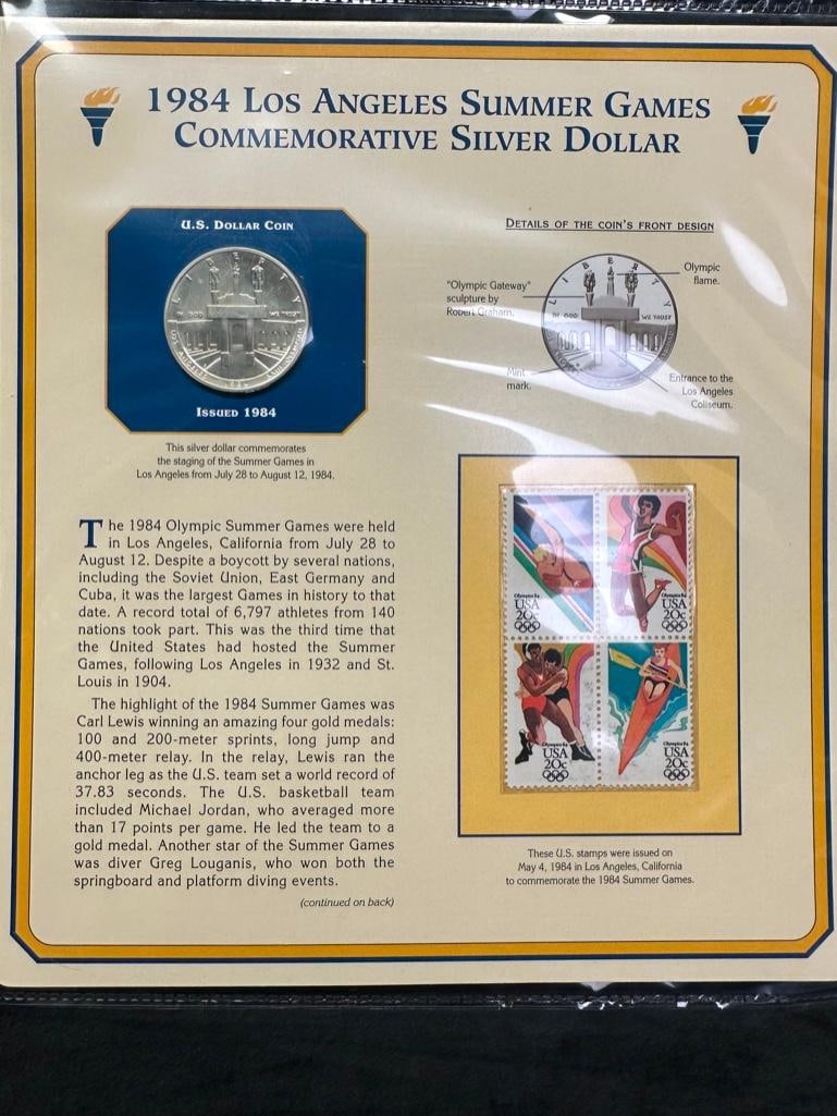 1984 Commemorative Silver Dollar Collector Panel (1 of 2)