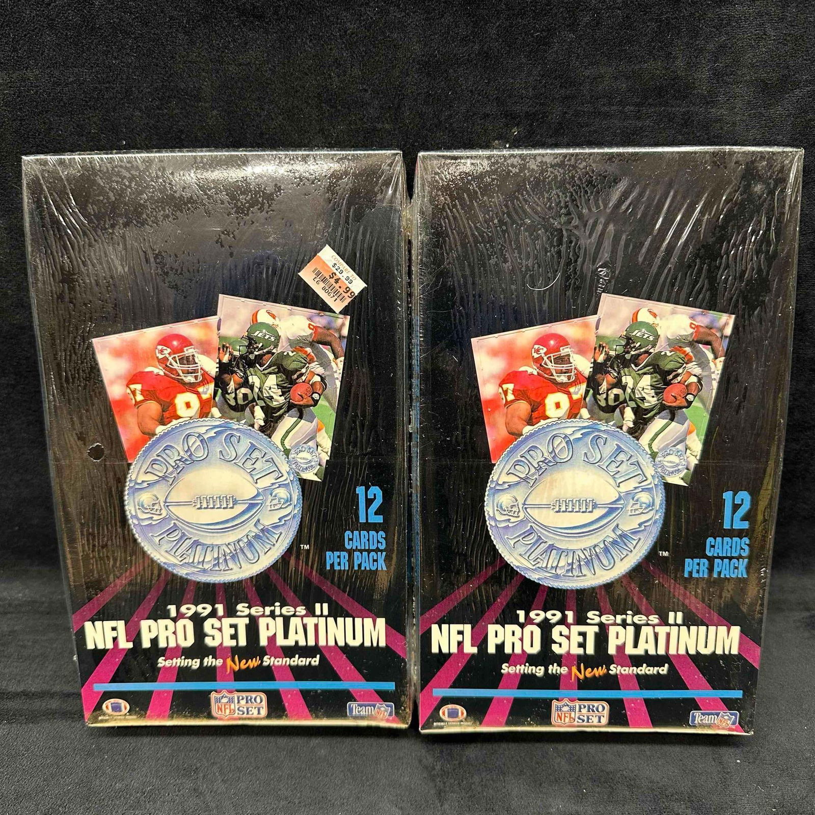 1991 Series 2 NFL Football Pro Set Platinum Wax Box 36 Packs Factory Sealed Set Pair Two (1 of 6)