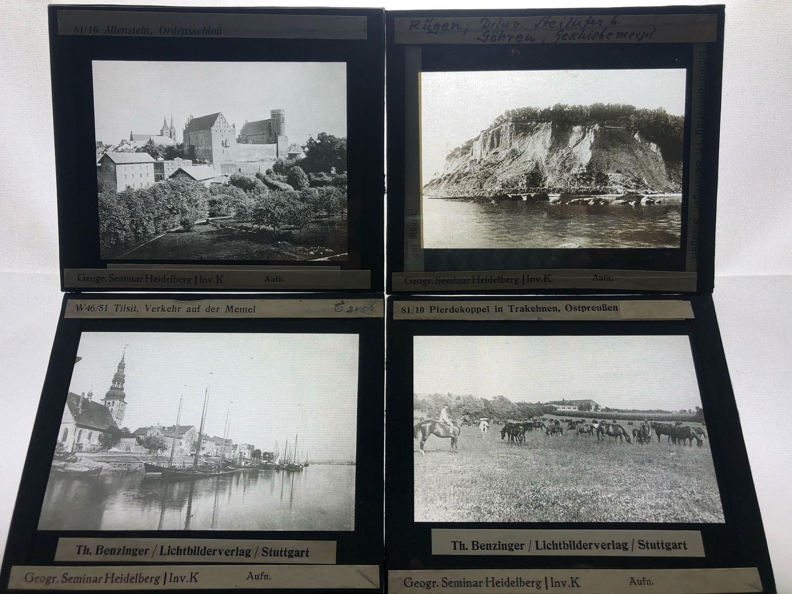 Antique Lot Of 4 Magic Lantern Projector Glass Slides German Countryside Scenery  # 3 (1 of 5)
