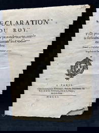 1701 Declaration by King Louis XIV