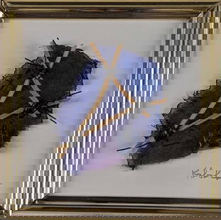 Cheryl Kabala Framed Rice Paper Sculptural Art: Cheryl uses the sculptural technique of assemblage to compose a unified whole group of unrelated and often fragmentary objects. Handmade rice paper is painted then manipulated into desired shapes. Gem