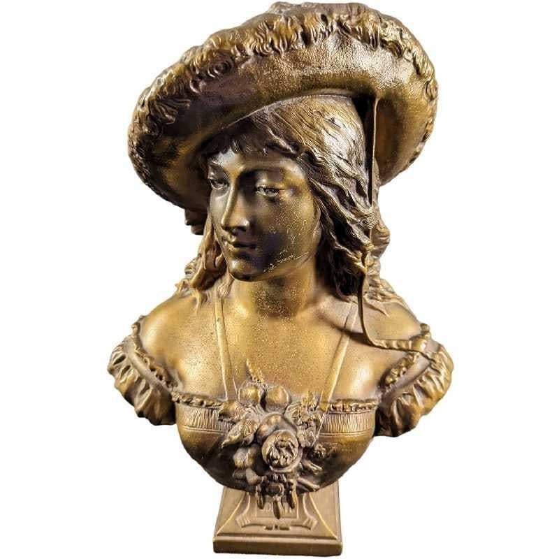 JB Vintage Caesar Ceribelli Brass Odette Bust (1 of 9)