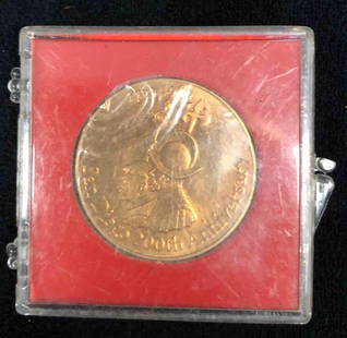 San Diego 200th Anniversary Medal Struck By U.S. Mint For Release In 1968: This lot contains an original San Diego 200th anniversary congressional commemorative medal coin struck by the U.S. mint for release on July 16, 1968. This coin was available&nbsp;at all banks in the