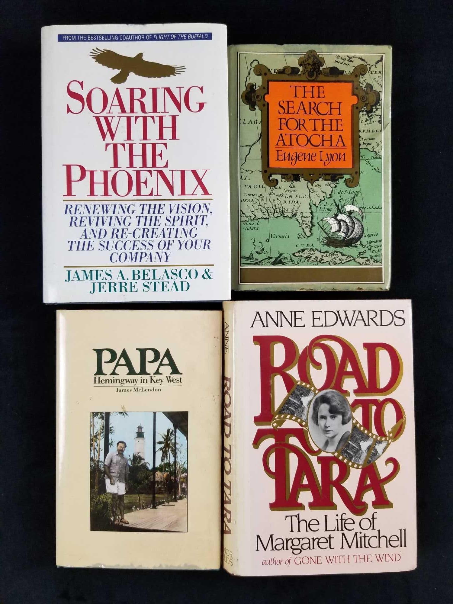 Lot Of Four Non-Fiction History And Biography Hardcover Books: Soaring With The Phoenix: Renewing The Vision, Reviving The Spirit, And Re-Creating The Success Of Your Company by James A Belasco and Jerre Stead. Published in 1999 by Warner Books. This book is in g