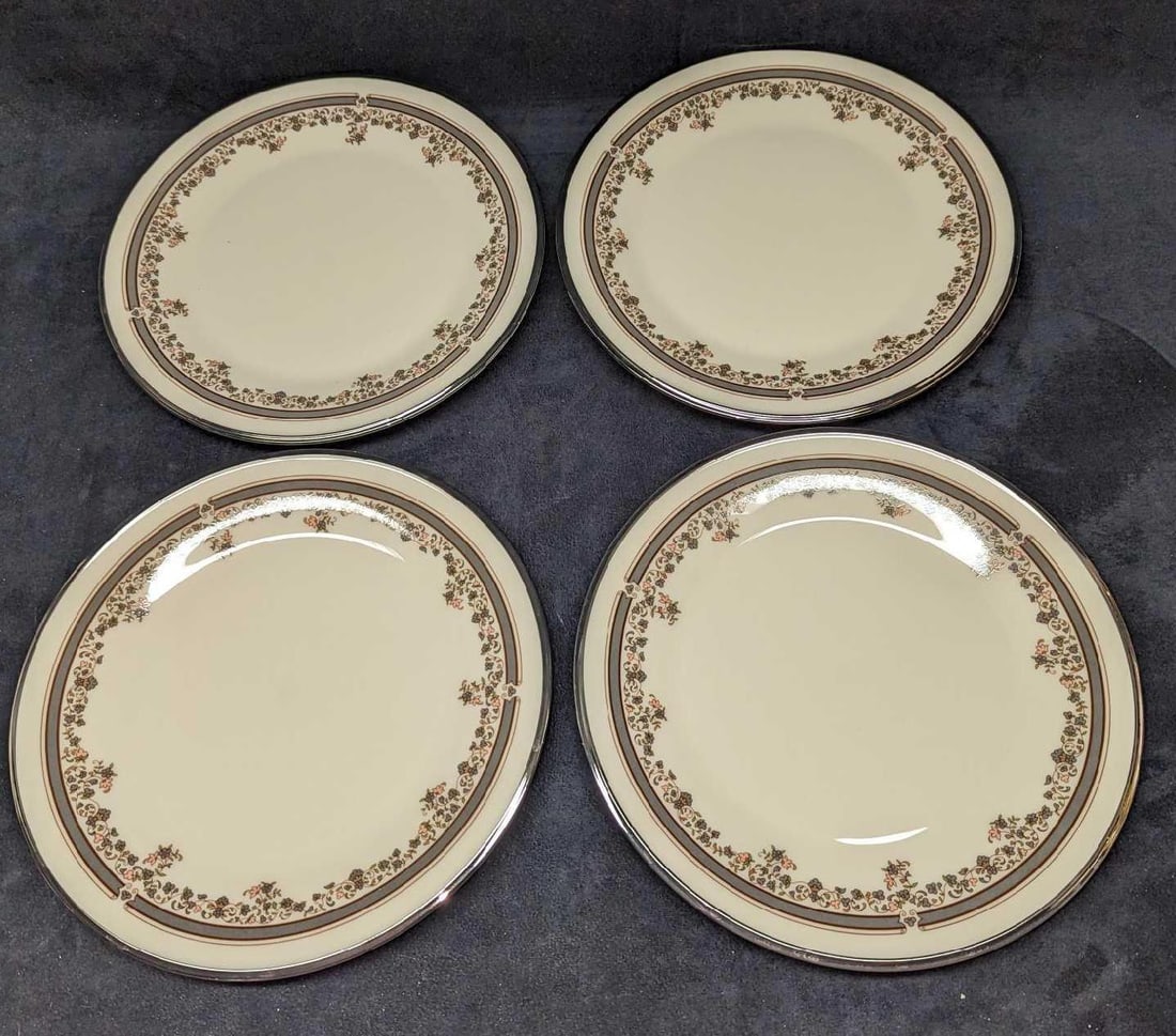4 Retired Fine China Lenox Lace Point Dinner Plates C (1 of 8)