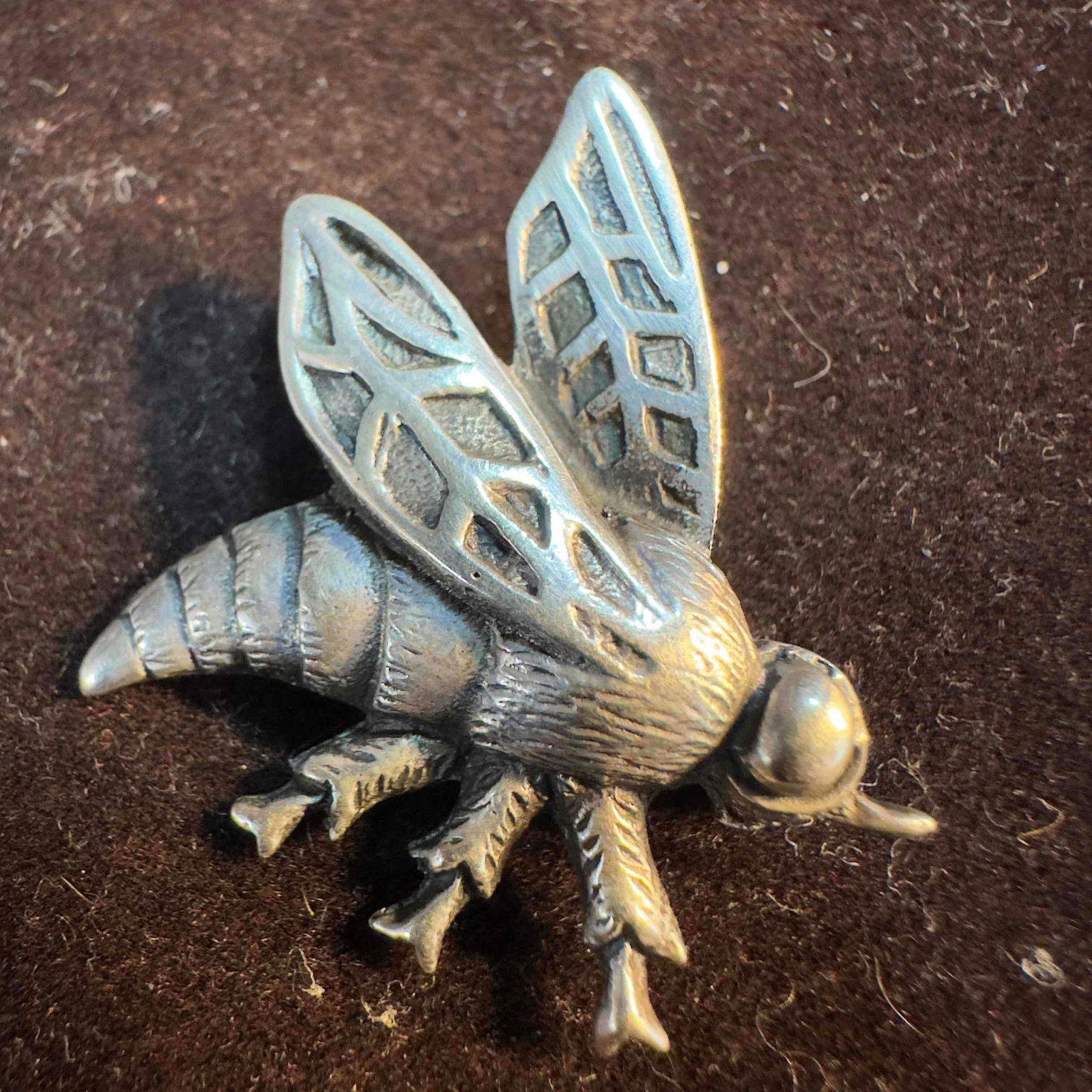 Viking Craft Sterling Silver Bee Brooch Lapel Pin (1 of 7)