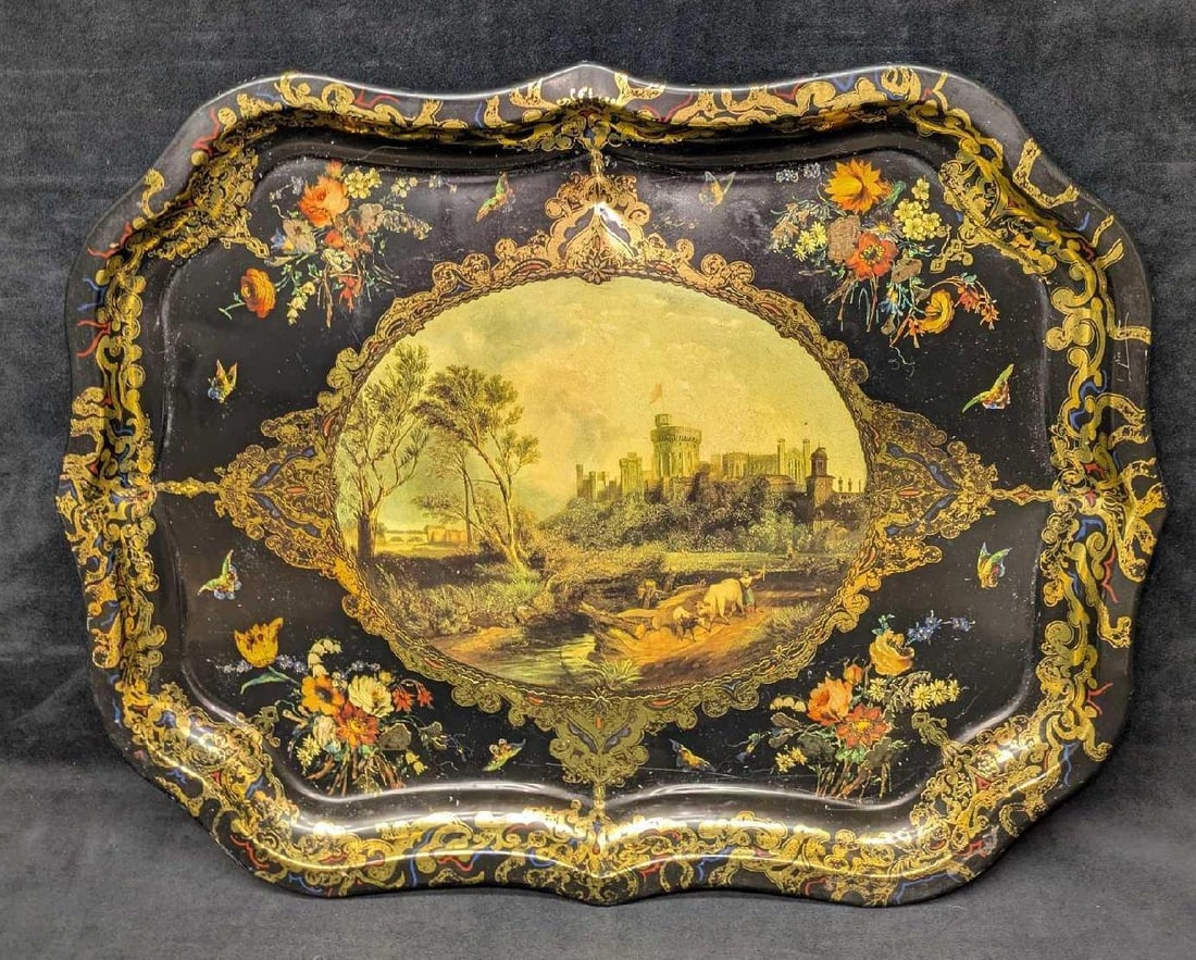 Reproduction English Windsor Castle Decorated Metal Tray (1 of 6)
