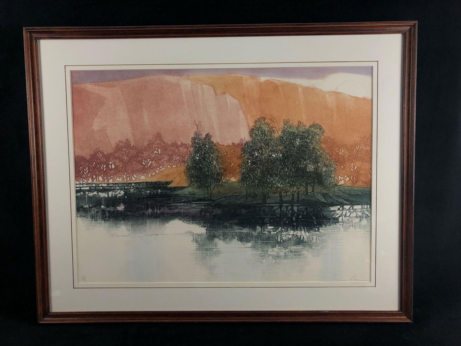 Vintage Original Sighed R. Graeme Framed Water Color Nature Scene ON Canvas Board #2 (1 of 6)