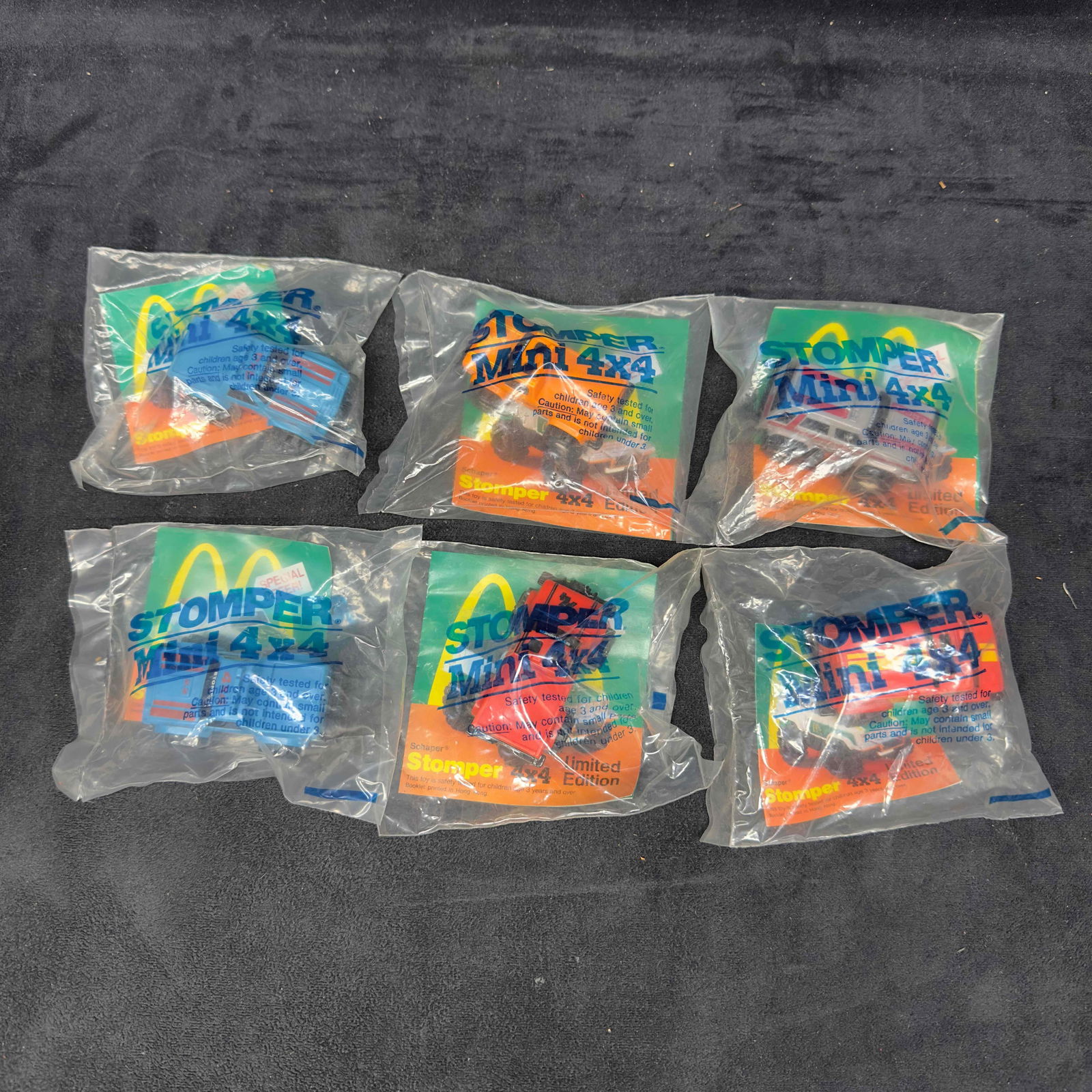 Lot 6 Six Vintage 1980's Stomper Schaper 4x4 Van Trucks McDonalds Chevy SR5 Toyota Happy Meal Toy (1 of 8)