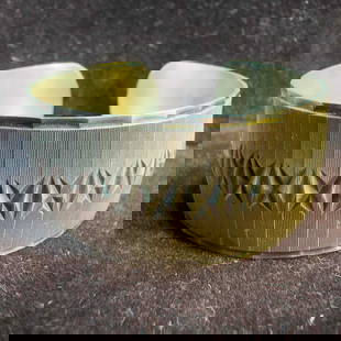 Gorham Sterling Satin Finish Style Carved Accent Cuff Bracelet: This item is in good pre-owned, previously used/displayed condition with noticeable light wear, and surface scratches. Please reference all photos for full details. This piece of jewelry has been test