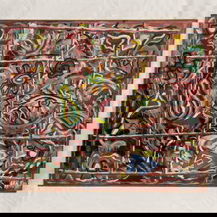 Abstract Original Oil On Canvas Art by Hatton Seminole Junior College: Seminole Junior College Abstract Original Oil On Canvas Art by Hatton. This large abstract original oil on canvas art features beautiful brush strokes with eye catching reds, greens, white, yellow and