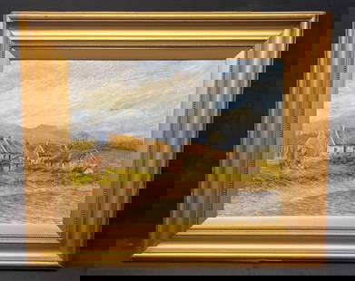 Original Framed Oil On Board Ballantrae Ayrshire Scotland By American Painter William Baptiste Baird: This lot contains a Original Framed Oil On Board Ballantrae Ayrshire Scotland&nbsp;By American Painter William Baptiste Baird.&nbsp;Baird was born in Chicago in 1867. He trained in Paris under Adolphe