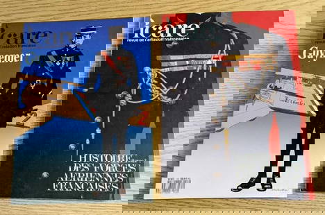 2 French Military Aviation Softcovers: This lot includes:  (1) Icare - Revue de L&#39;aviation francaise - Guynemer softcover. This is approx 9 1/2&#34; x 3/4&#39; x 12 3/4&#34;. (1) Icare - Revue de L&#39;aviation francaise - Histoires De