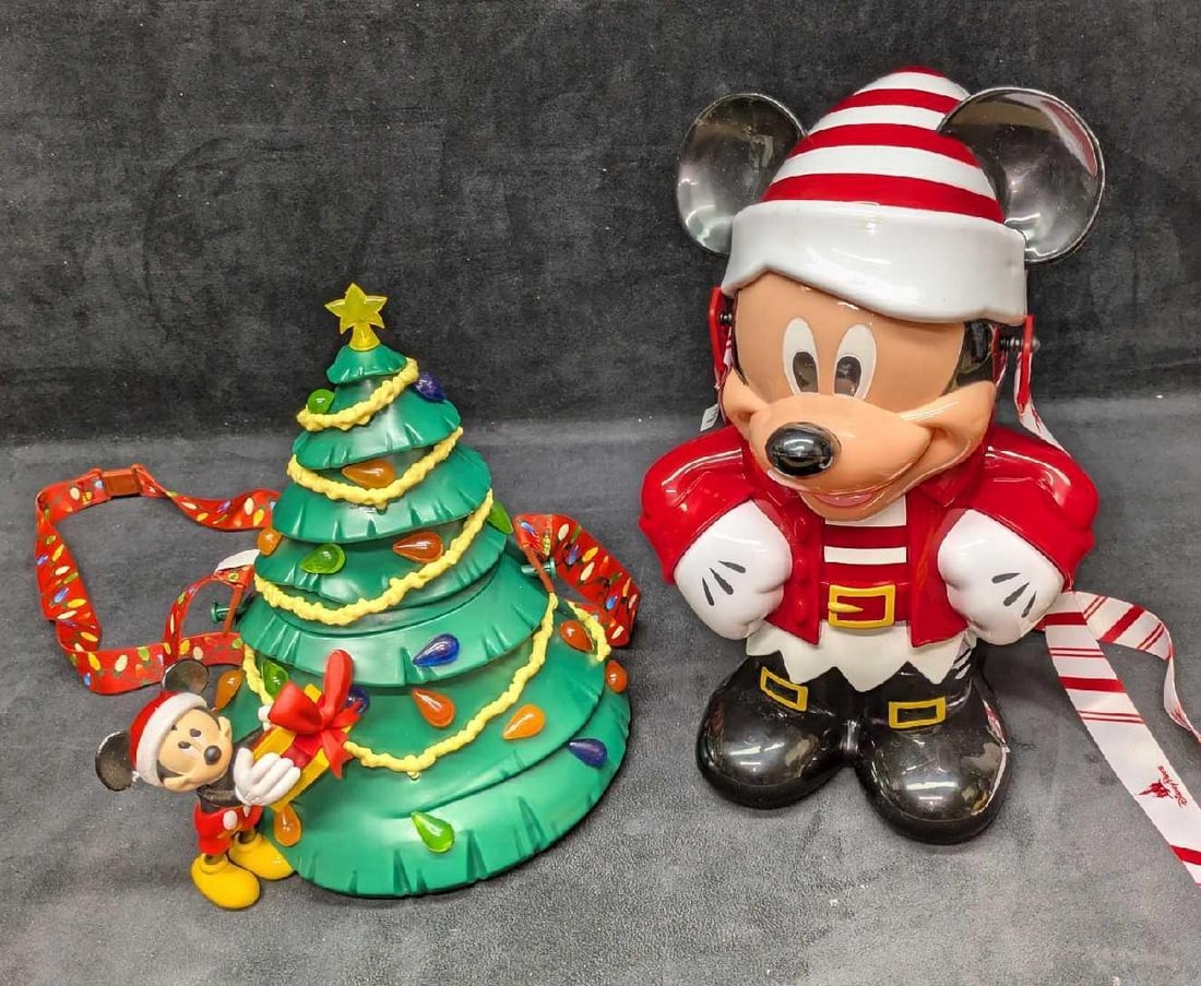 Disney Mickey Mouse Elf And Christmas Tree Popcorn Buckets (1 of 8)