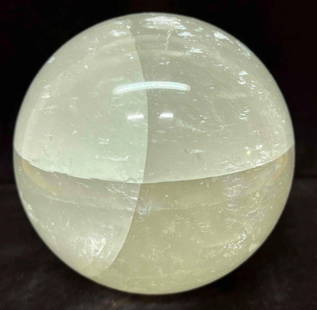 Natural Quartz Sphere (FC#18): This lot contains a Natural Quartz Sphere (FC#18). It is approx 41/2" and it weighs about 4.4bs. Overall the quartz sphere is in good used condition with some light wear from use over time. There are