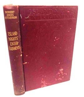 Island Nights Entertainments Robert Louis Stevenson Charles Scribner's Sons 1908: This lot contains Island Nights Entertainments Robert Louis Stevenson Charles Scribner's Sons 1908. Its is approx 6 3/4" x 4 1/2" and it weighs about 0.7lbs. Overall the Book is in good used condition