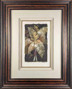Framed Limited Edition S Morrison Evening Frond 3 Print: Limited Edition Framed Giclee Print of "Evening Frond 3" By S. Morrison. This print is #37 out of #450. The framed print is approx 31 5/8" x 1 3/4" x 39 1/2" and it weighs 20.50lbs. The print/image is