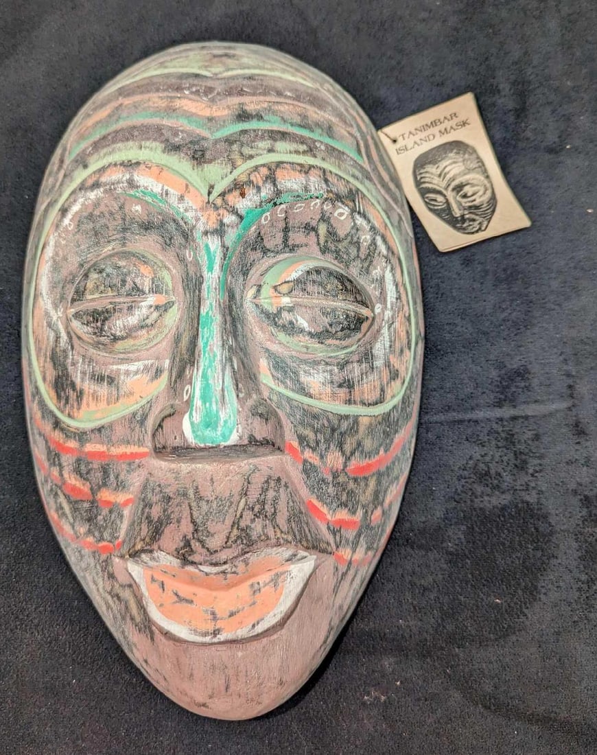 Tanimbar Islands Hand Carved Wall Art Mask (1 of 7)
