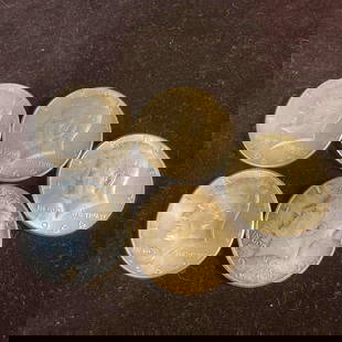 Lot of Five 1964 Kennedy Half Dollars Collection of 5 Coins #6: These coins have been tested and researched to the best of our ability prior to listing. Please reference all photos for full details, as they are a part of the condition. DETAILS:  Metal - .900 Silve