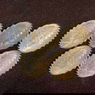 Lot of Five 1964 Kennedy Half Dollars Collection of 5 Coins #7: These coins have been tested and researched to the best of our ability prior to listing. Please reference all photos for full details, as they are a part of the condition. DETAILS:  Metal - .900 Silve