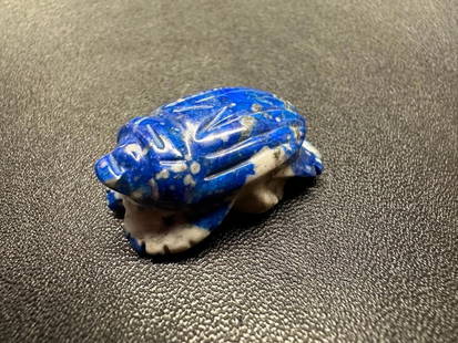 Lapis Lazuli Scarab Figurine: This piece of has been tested and researched prior to listing. Please view all our pictures they are part of our description. DETAILS: Metal - none Color - blue Stones - Lapis Lazuli Hallmarks - none