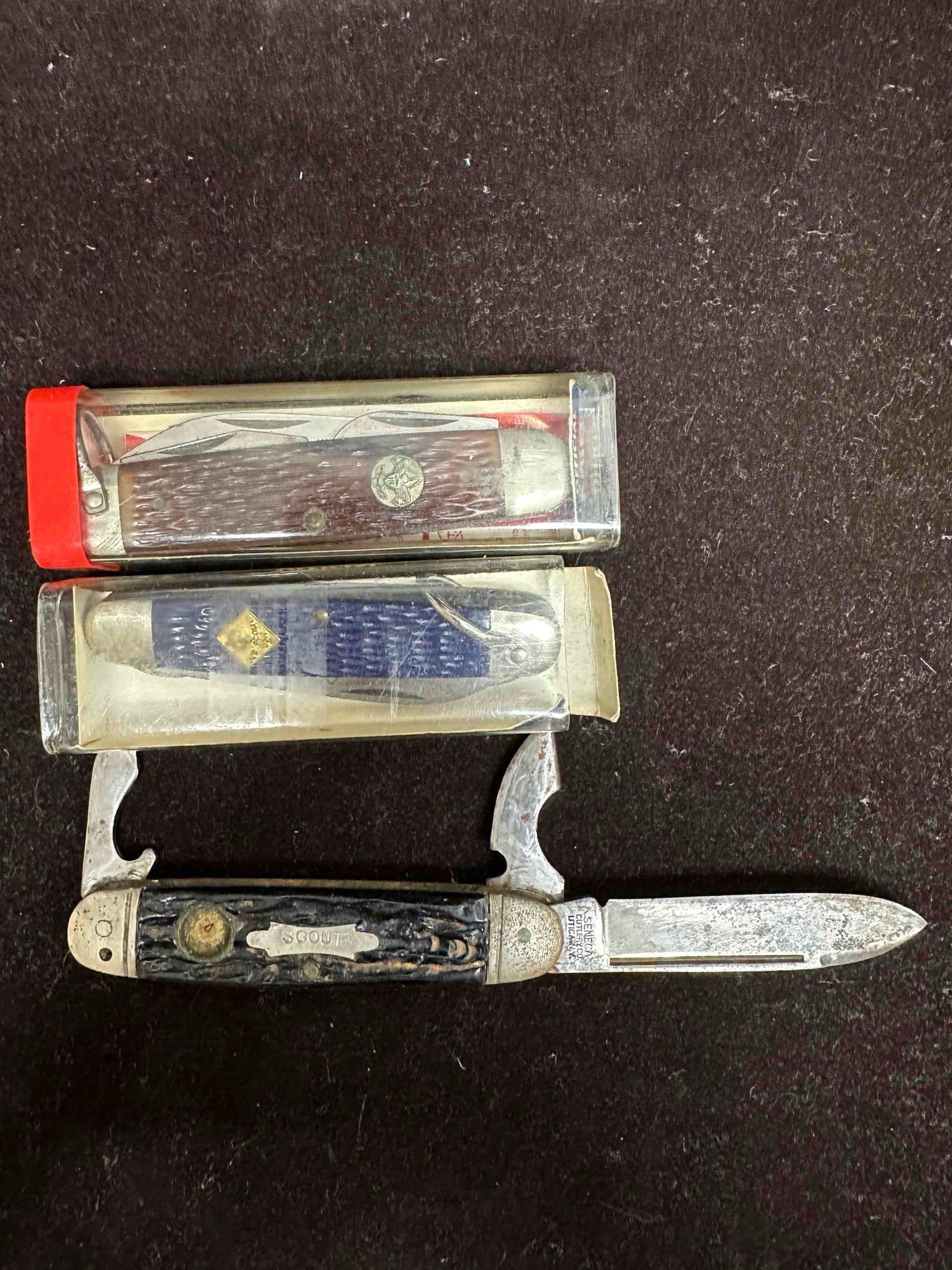 Official Boy Scout BSA Knife Camillus Seneca Three Pocket Knives Set (1 of 12)