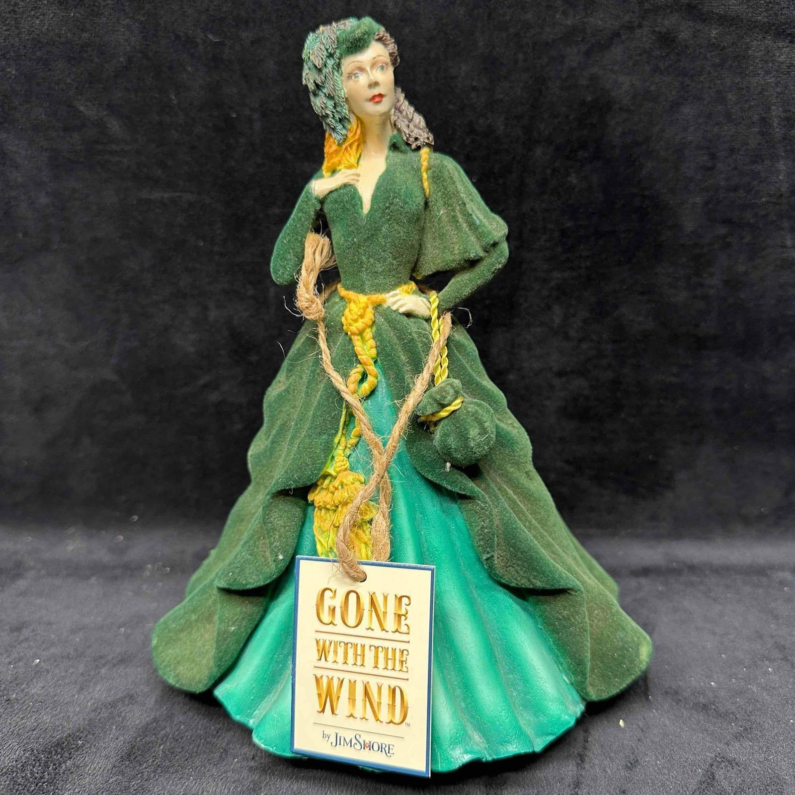 Scarlett O'Hara Gone With The Wind Music Box Figurine Green Velvet Dress Jim Shore Figure: Original tag still intact. This item is in good pre-owned, previously displayed condition with light wear, and surface scratches. Please reference all photos for full details. Figurine: 8" tall x