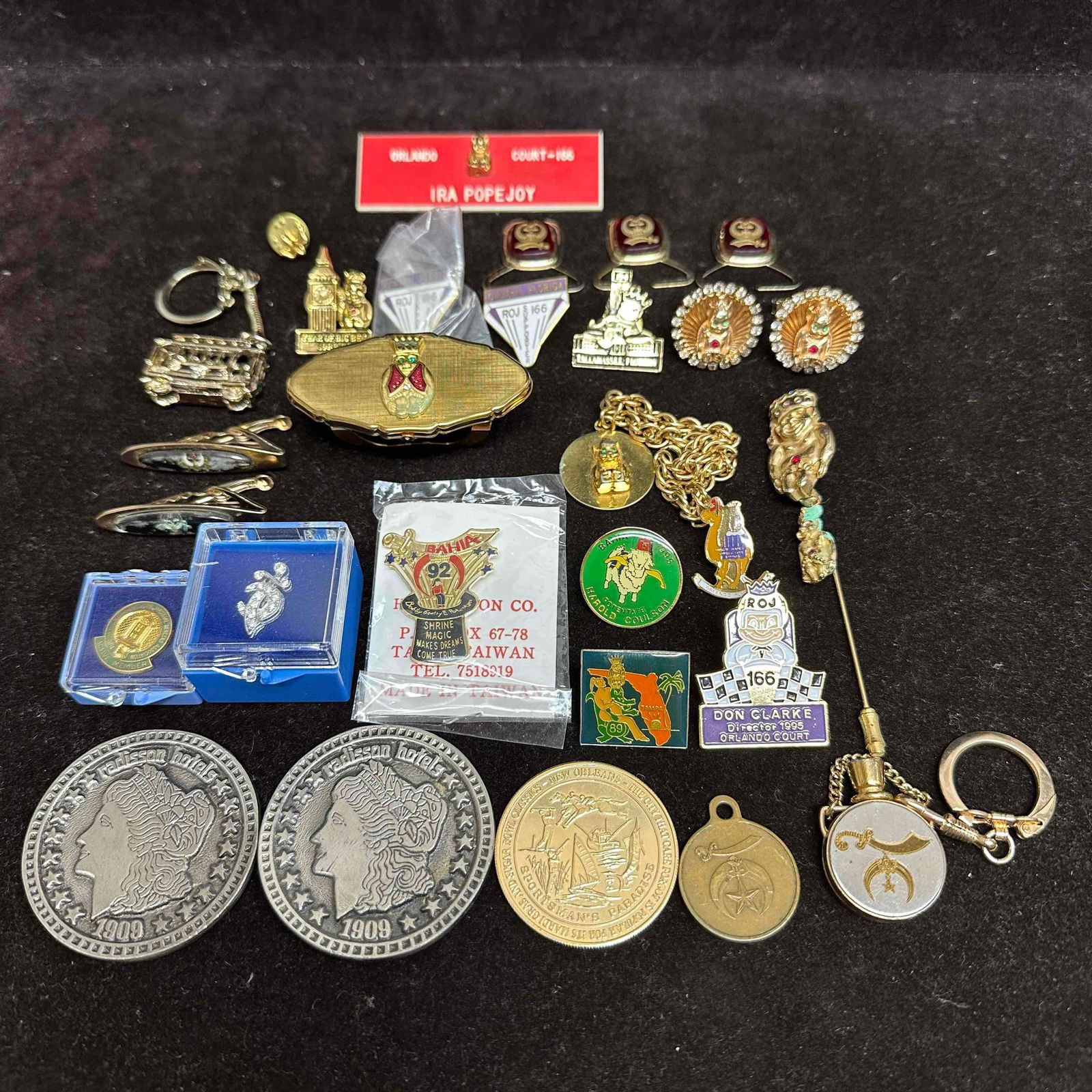 Vintage Shriner Masonic Memorabilia Lot - Pins Medals Collectibles (1 of 8)