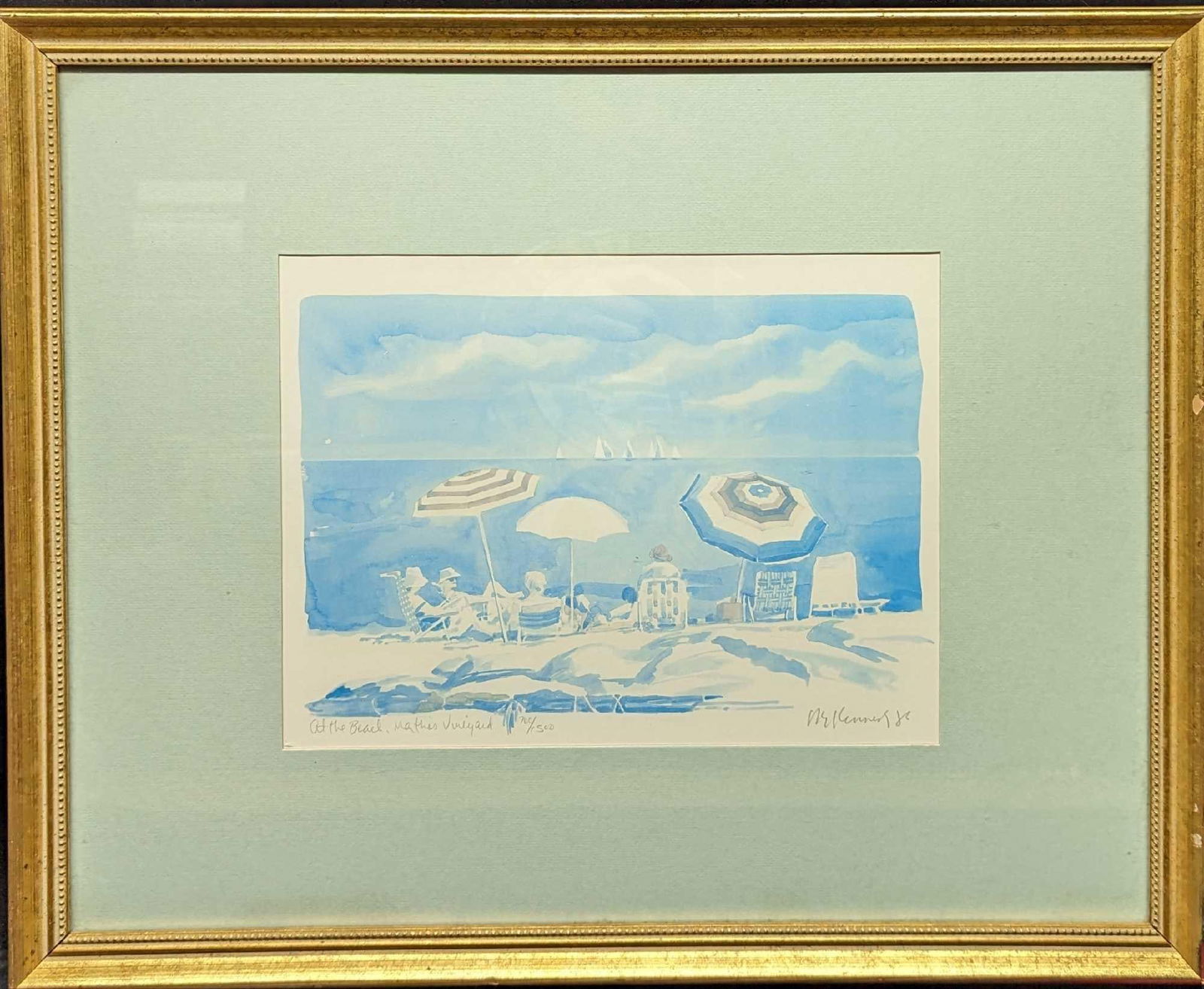 Framed Robert Kennedy At The Beach S&N Print (1 of 6)