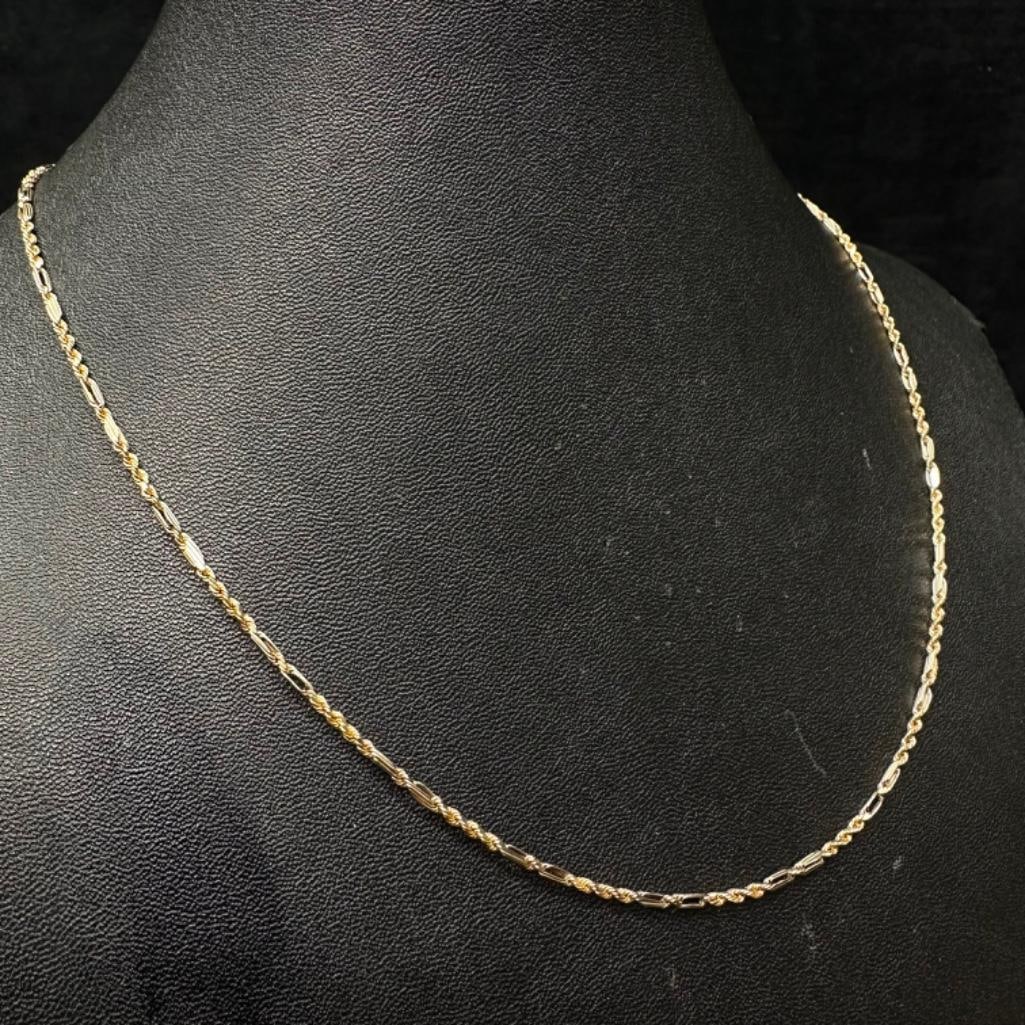 14k Gold Rope Chain Necklace (1 of 3)