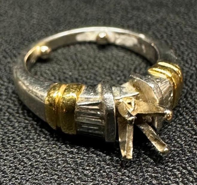 Platinum Engagement Ring Setting Princess Cut (1 of 4)