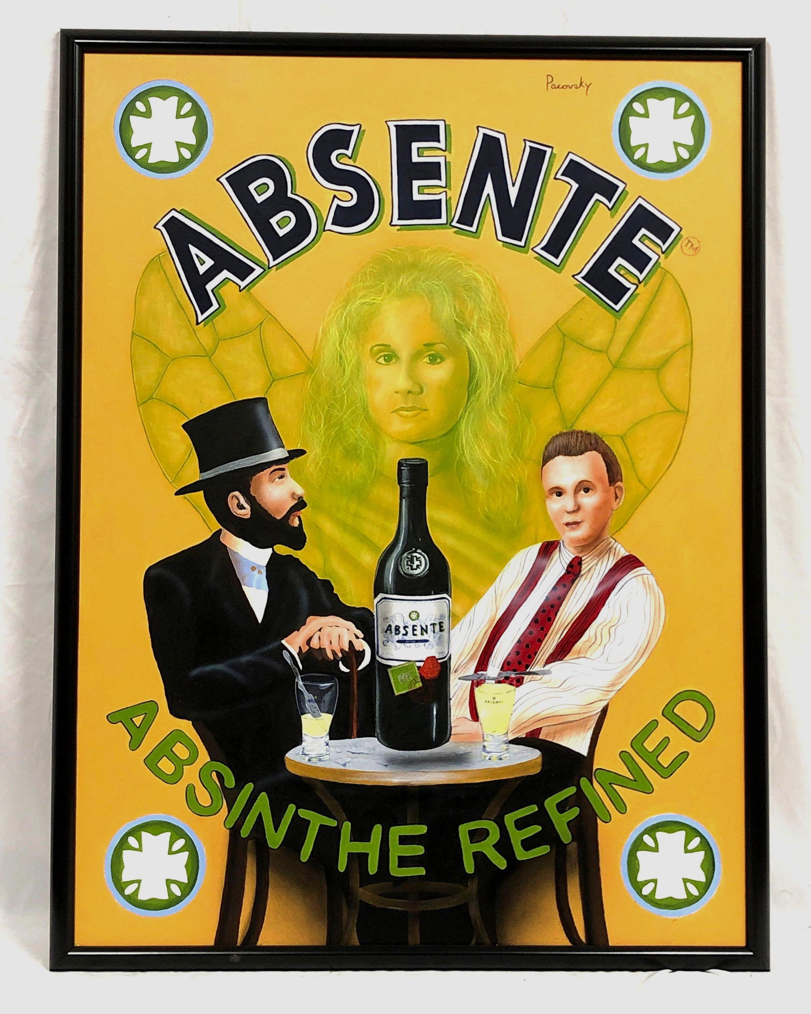John Pacovsky & Absente / Absinthe - Commissioned, Signed, Framed  - Acrylic on Canvas (1 of 4)