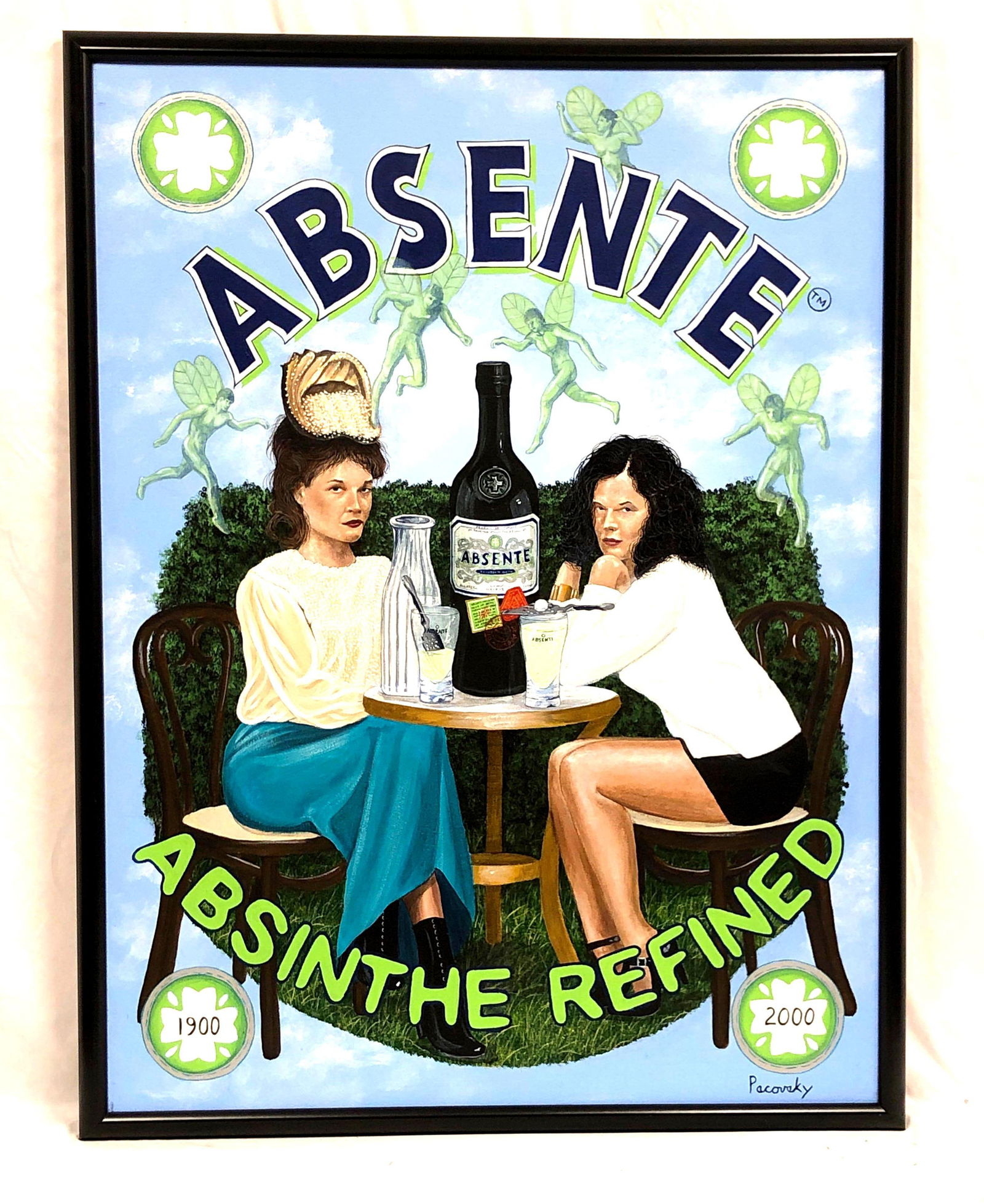 John Pacovsky & Absente / Absinthe - Commissioned, Signed, Framed  - Acrylic on Canvas (1 of 6)