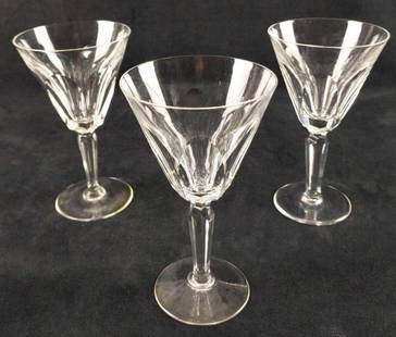 Waterford Crystal Three Water Goblets Sheila Cut   B: Waterford Crystal Three Water Goblets Sheila Cut B.&nbsp;This lot includes three water goblets by Waterford Crystal. This was cut in the 'Sheila' design which had been released from 1958 to 2017. This