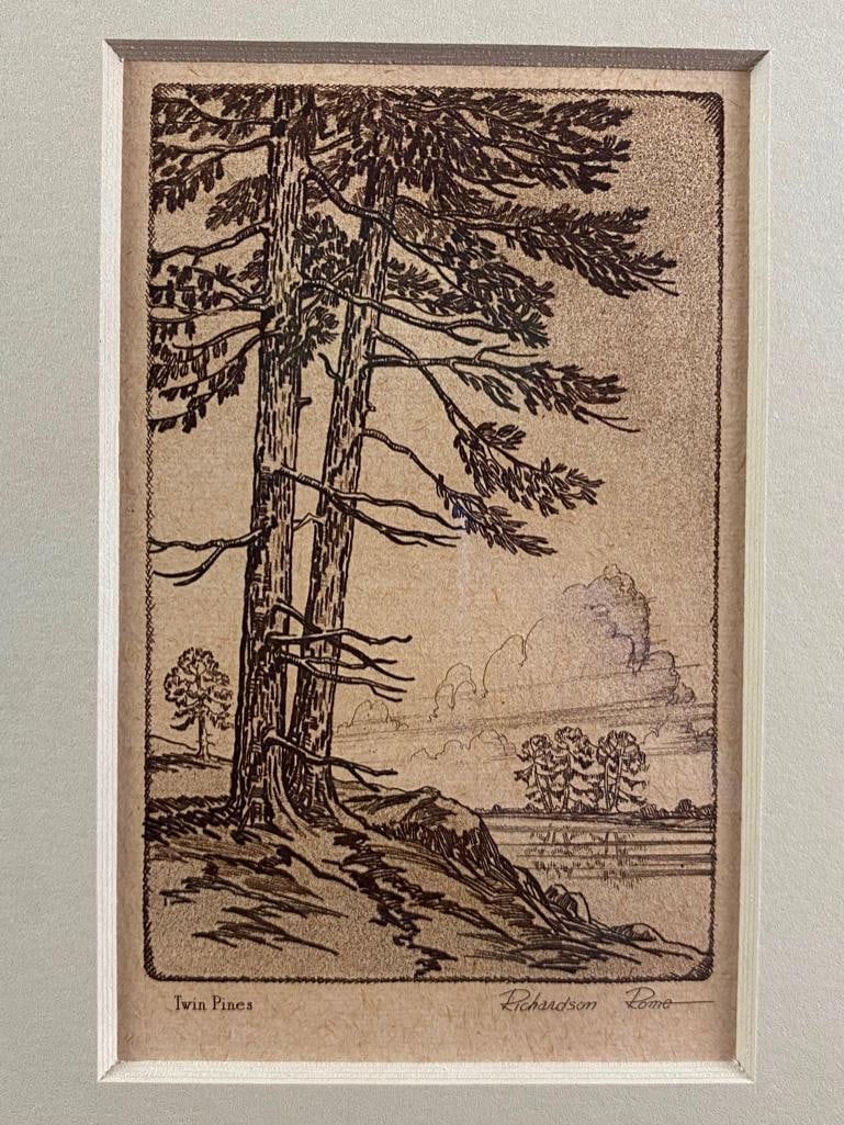 Richardson Rome Twin Pines Etching (1 of 6)