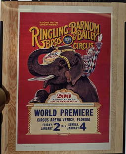 Kodak Transparent 4 X 5 Barnum & Bailey Elephant Poster C: Kodak Transparent 4 X 5 Barnum & Bailey Elephant Poster C. Here is a 4" x 5" Kodak Transparent of a vintage "Barnum & Bailey - 200th Anniversary" that has an image of a elephant. This could be made in