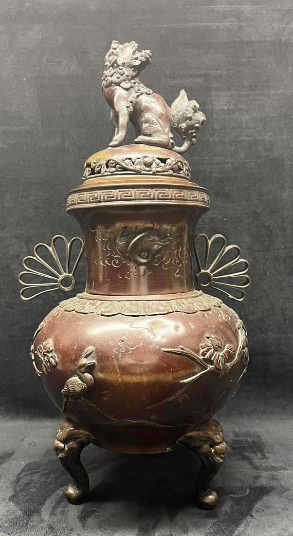 Large Japanese Bronze Incense Burner (1 of 20)