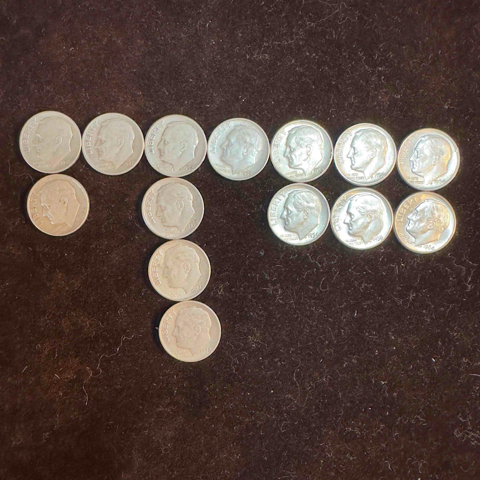 Silver Roosevelt Dimes Lot of 14 (1 of 8)