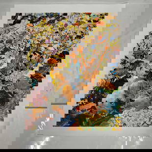 Night at the Carnival Ivan Clarke Lonely Dog Series Medium Giclee on Canvas Portrait D: Night at the Carnival Ivan Clarke Lonely Dog Series Medium Giclee on Canvas Portrait D. Giclee on canvas print titled Night at the Carnival by Ivan Clarke. This medium (20 3/4&#34; x 26&#34;) art piec