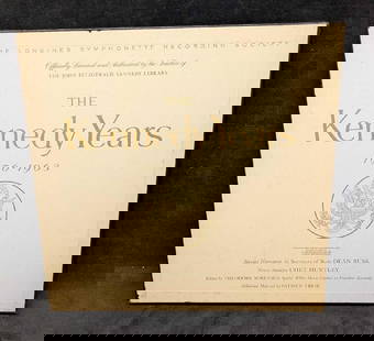 Vintage Kennedy Years Vinyl 3 Record Set: Vintage Kennedy Years Vinyl 3 Record Set. By "The Longines Symphonette Recording Society". Special Narration by Dean Rusk (Secretary Of State). The set is approx 12 1/2" x 1" x 12 1/2" and it weighs 2
