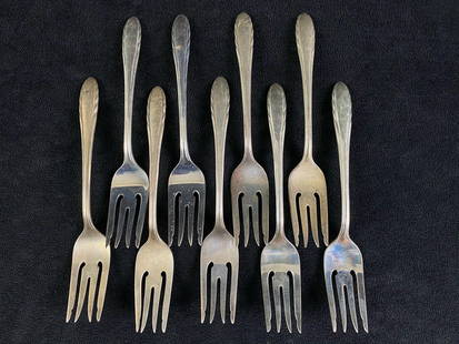 Vintage  1940's Gorham Sterling Silver " Lyric" Forks: Vintage Gorham Sterling Silver &#34; Lyric&#34; Forks  All our Vintage - Antique Sterling flatware are tested &amp; researched to be authentic prior to listing . Please review all our pictures they ar