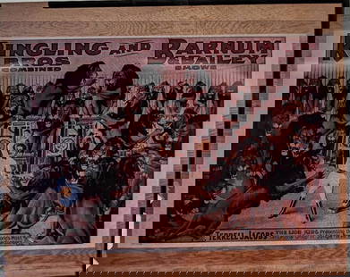 Kodak Transparent 4 X 5 Barnum & Bailey Lions Poster: Kodak Transparent 4 X 5 Barnum & Bailey Lions Poster. Here is a 4" x 5" Kodak Transparent of a vintage "Ringling Bros And Barnum & Bailey Show Terrell Jacobs - The Lion King" poster that can be made i