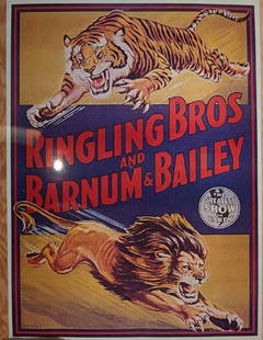 Kodak Transparent 4 X 5 Ringling Brothers Circus Tiger Lion B: Kodak Transparent 4 X 5 Ringling Brothers Circus Tiger Lion B. Here is a 4" x 5" Kodak Transparent of a vintage "Ringling Brothers And Barnum Circus" with images of a charging lion and tiger. This cou
