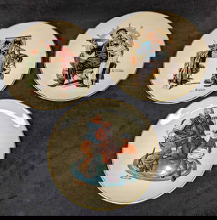 3 Vintage Collectible Norman Rockwell Plates: 3 Vintage Collectible Norman Rockwell Plates. This lot comes with: (1) Grandpa's Girl. (1) Back To School. (1) Ship Ahoy. These were released in 1978 by `Go