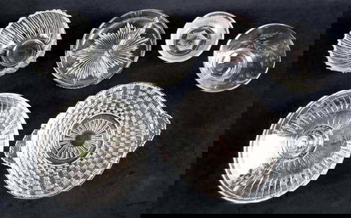 Lot of 6 Assorted Clear Glass Items: Lot of 6 Assorted Clear Glass Items. This lot of clear glass items is in great used condition. The items show no obvious known signs of chips or cracks. The items included are : 1 divided serving tray